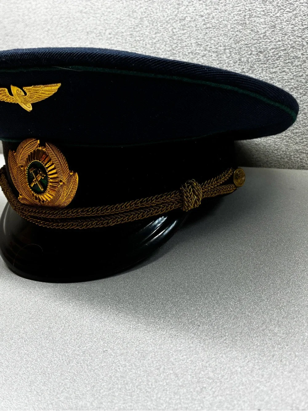 VTG SOVIET Uniform Military Officer Visor Cap size 56 Railroad Railways USSR